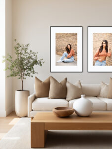 Senior girl laughing during her KJP Year-End Recap portrait session in Granger Indiana.